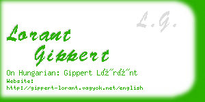 lorant gippert business card